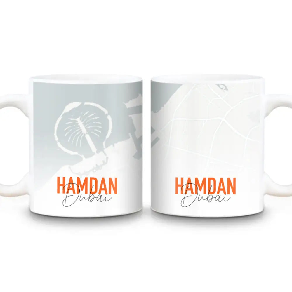 11 Oz Mug Personalized Location Map & Name, Mug - Stylizedd