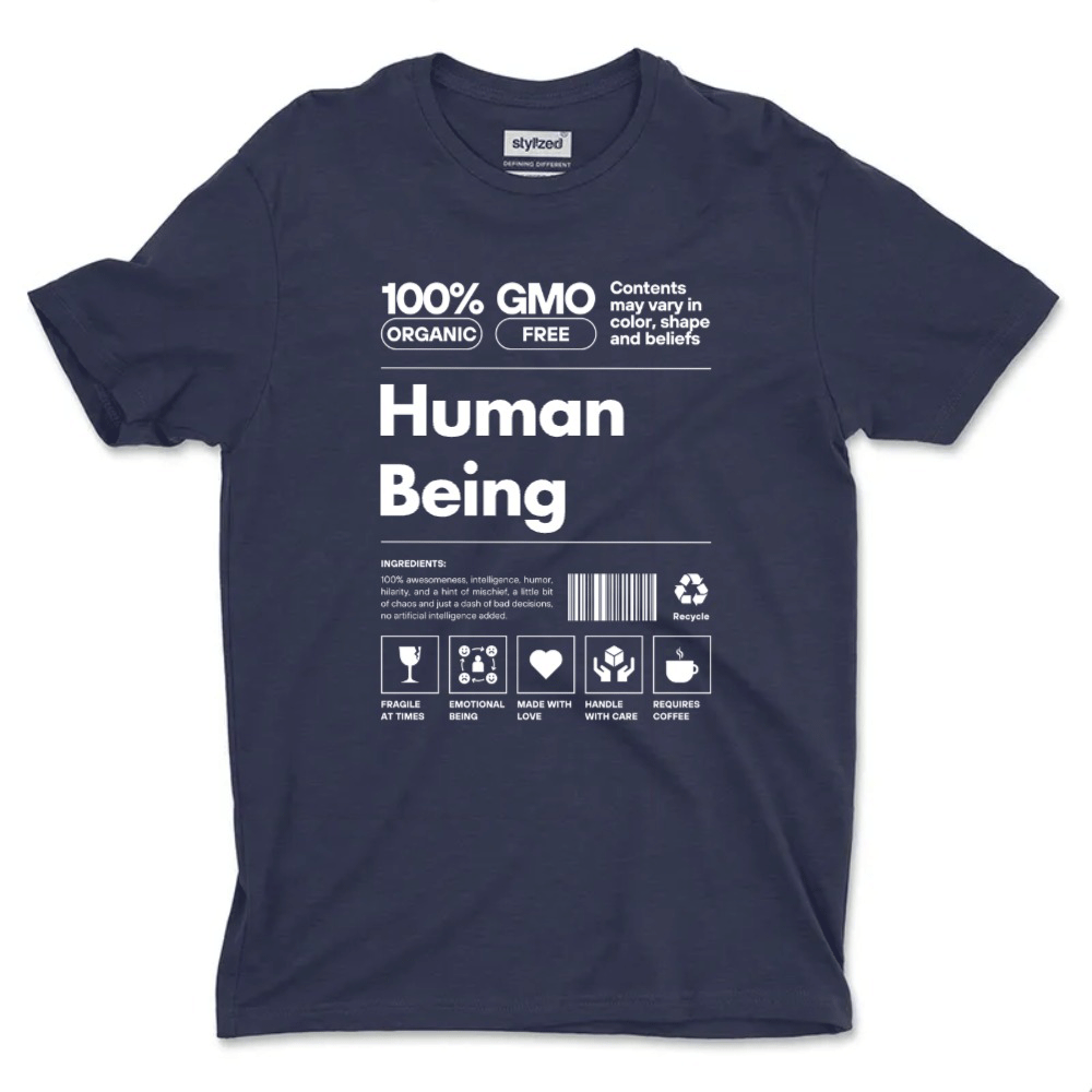 Custom Organic GMO Free Label T-shirt - Classic - Navy Blue / XS - T-Shirt
