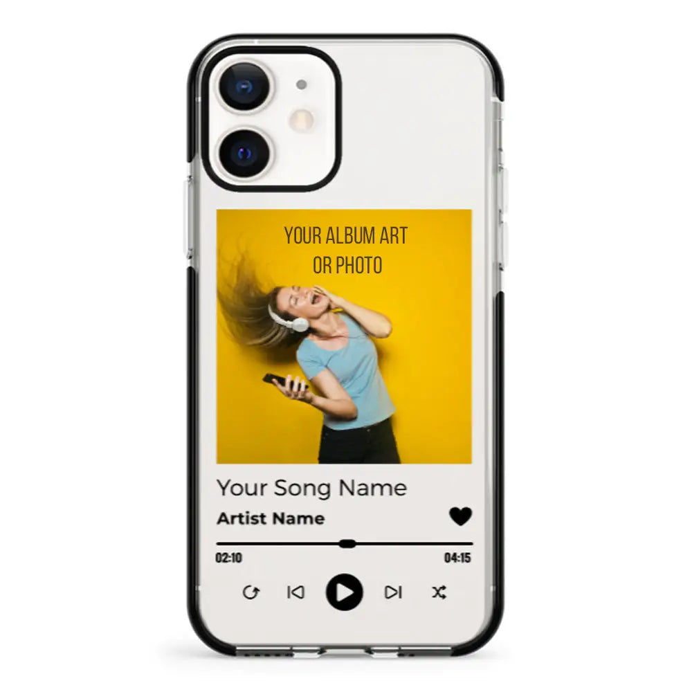 Apple iPhone 12 Mini / Impact Pro Black Phone Case Custom Album Art Phone Case - Stylizedd