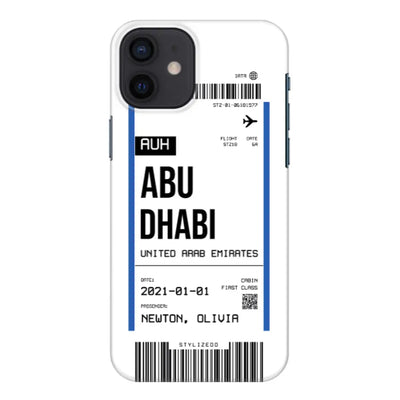 Apple iPhone 12 Mini / Snap Classic Phone Case Custom Flight Boarding Pass Ticket Phone Case - Stylizedd