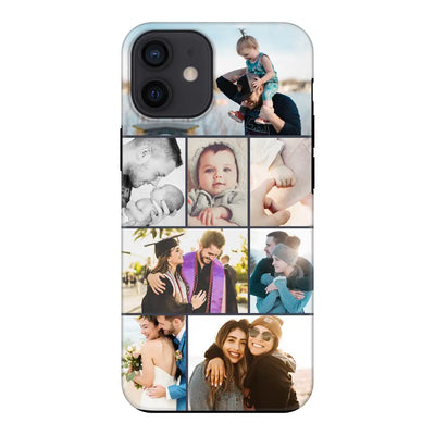 Apple iPhone 12 Mini / Tough Pro Phone Case Personalised Photo Collage Grid Phone Case - Stylizedd