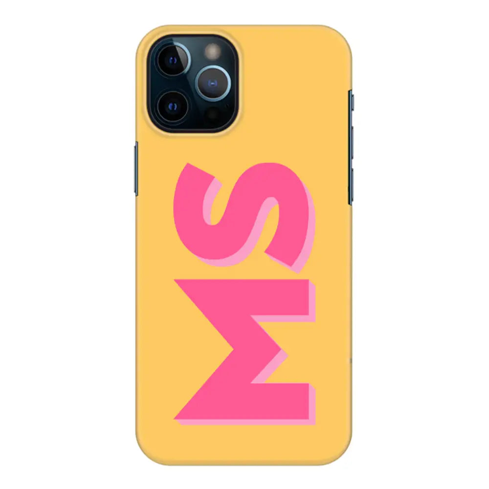 Apple iPhone 12 Pro Max / Snap Classic Phone Case Personalized Monogram Initial 3D Shadow Text Phone Case - Stylizedd
