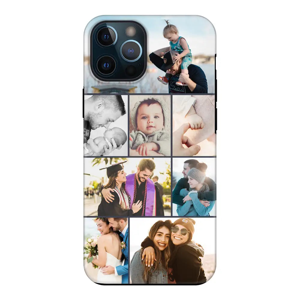 Apple iPhone 12 Pro Max / Tough Pro Phone Case Personalised Photo Collage Grid Phone Case - Stylizedd
