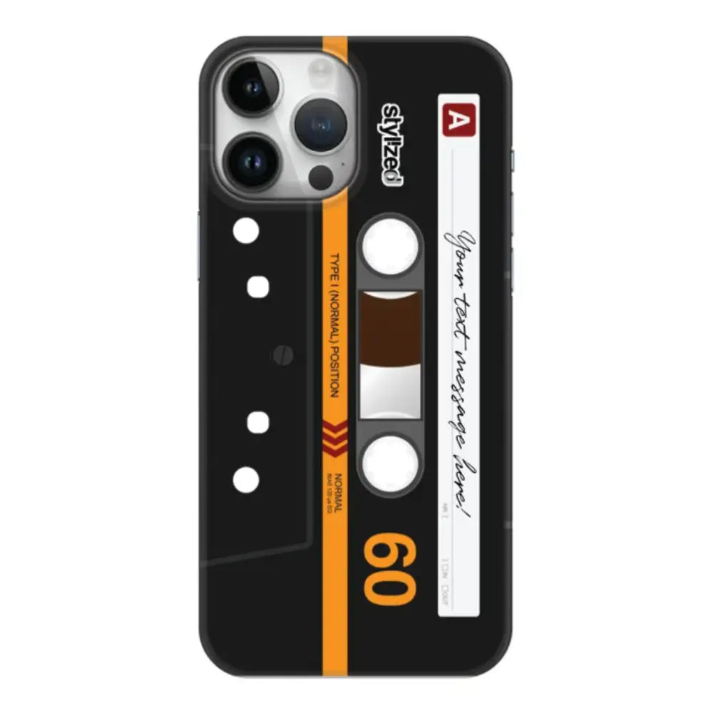 Apple iPhone 15 Pro Max / Snap Classic Phone Case Custom Retro Cassette Tape Phone Case - Stylizedd
