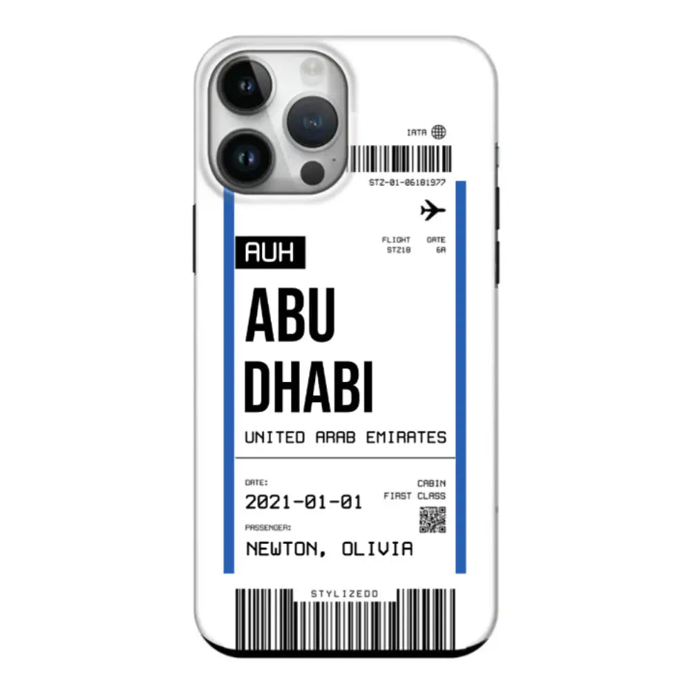 Apple iPhone 14 Pro Max / Snap Classic Custom Flight Boarding Pass Ticket Phone Case - Stylizedd.com