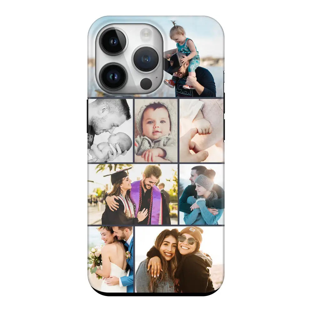Apple iPhone 15 Pro / Tough Pro Phone Case Personalised Photo Collage Grid Phone Case - Stylizedd