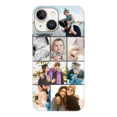 Apple iPhone 15 / Snap Classic Phone Case Personalised Photo Collage Grid Phone Case - Stylizedd