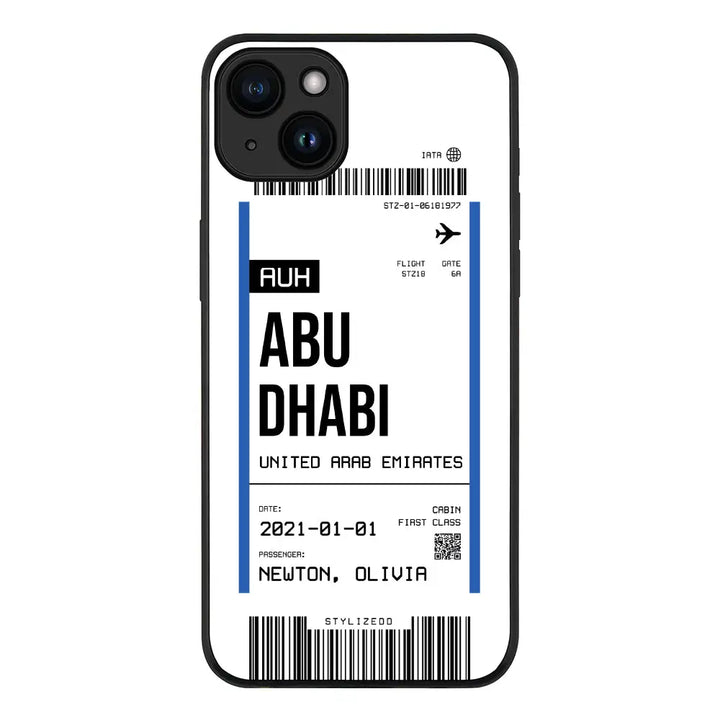Apple iPhone 15 Plus / Tough Pro Custom Flight Boarding Pass Ticket Phone Case - Stylizedd.com