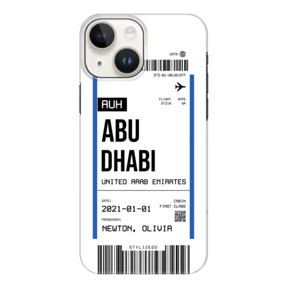 Apple iPhone 15 Plus / Clear Classic Custom Flight Boarding Pass Ticket Phone Case - Stylizedd.com
