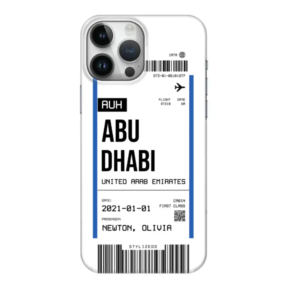 Apple iPhone 15 Pro Max / Clear Classic Custom Flight Boarding Pass Ticket Phone Case - Stylizedd.com