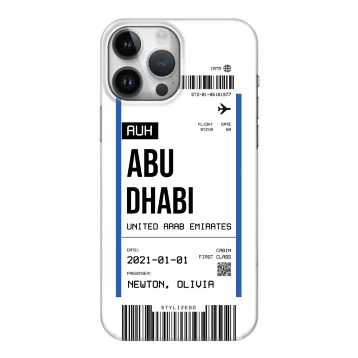 Apple iPhone 15 Pro Max / Clear Classic Custom Flight Boarding Pass Ticket Phone Case - Stylizedd.com