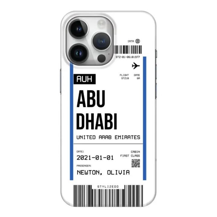 Apple iPhone 15 Pro / Clear Classic Custom Flight Boarding Pass Ticket Phone Case - Stylizedd.com