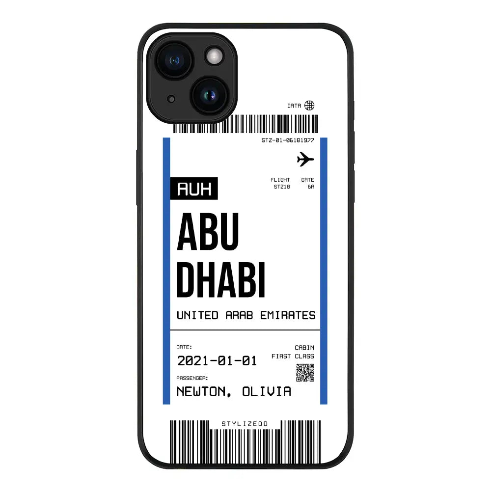 Apple iPhone 15 / Tough Pro Custom Flight Boarding Pass Ticket Phone Case - Stylizedd.com