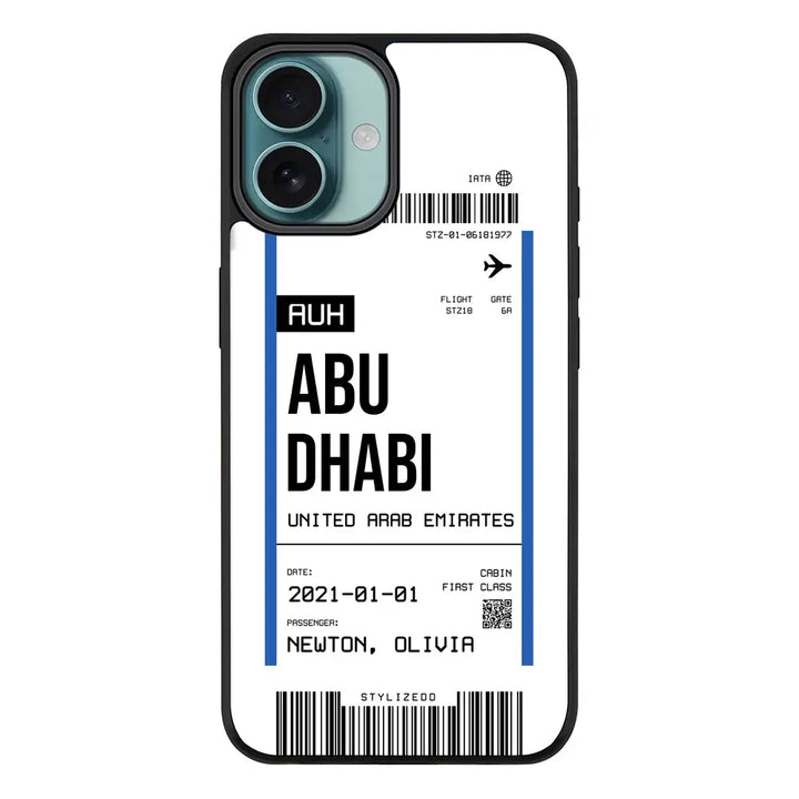 Apple iPhone 16 Plus / Rugged MagSafe Custom Flight Boarding Pass Ticket Phone Case - Stylizedd.com
