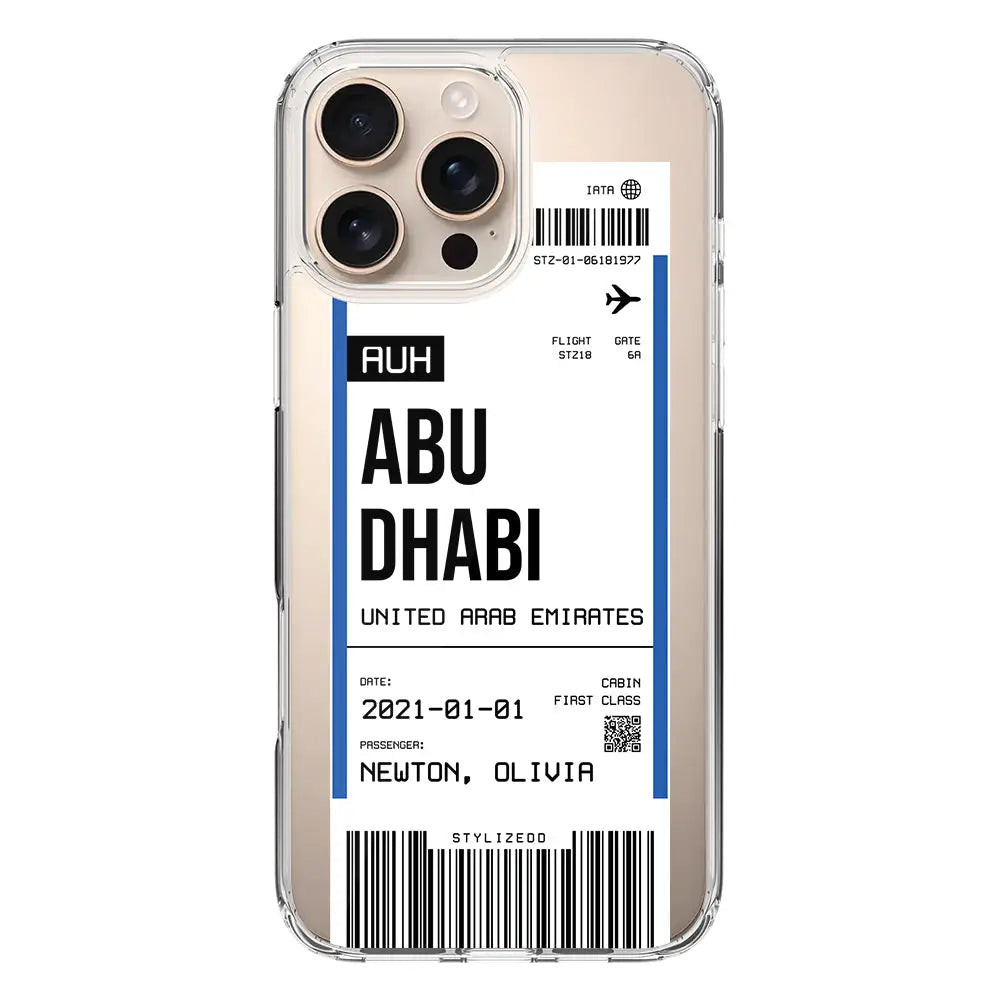 Apple iPhone 16 Pro Max / Clear MagSafe Custom Flight Boarding Pass Ticket Phone Case - Stylizedd.com