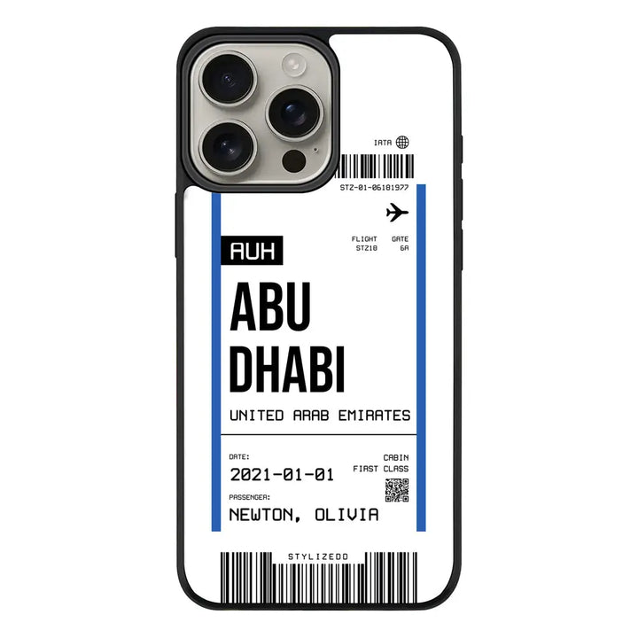 Apple iPhone 16 Pro Max / Rugged MagSafe Custom Flight Boarding Pass Ticket Phone Case - Stylizedd.com