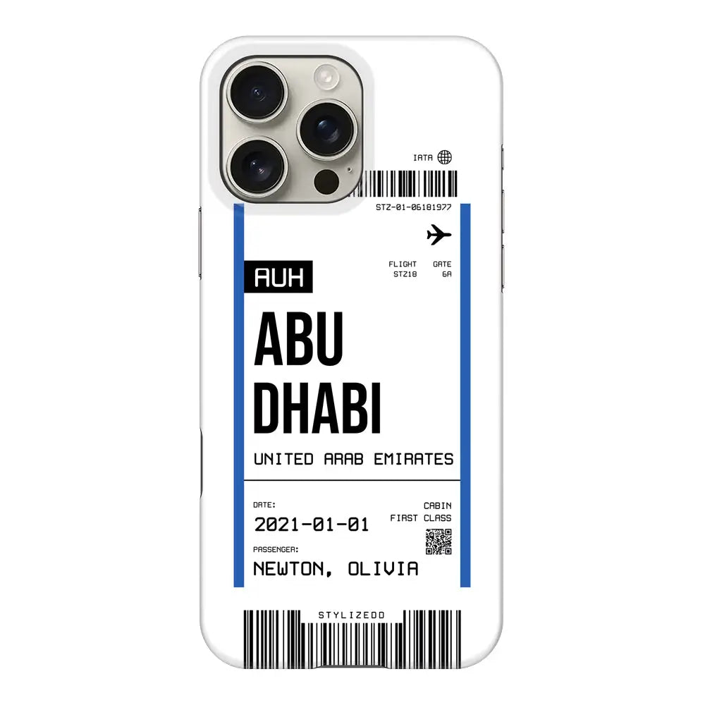 Apple iPhone 16 Pro Max / Snap MagSafe Custom Flight Boarding Pass Ticket Phone Case - Stylizedd.com