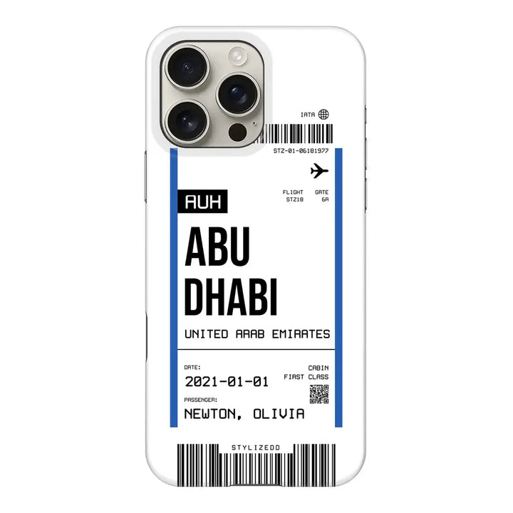 Apple iPhone 16 Pro Max / Snap MagSafe Custom Flight Boarding Pass Ticket Phone Case - Stylizedd.com
