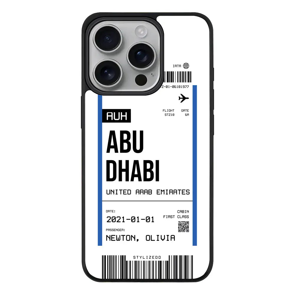 Apple iPhone 16 Pro / Rugged MagSafe Custom Flight Boarding Pass Ticket Phone Case - Stylizedd.com