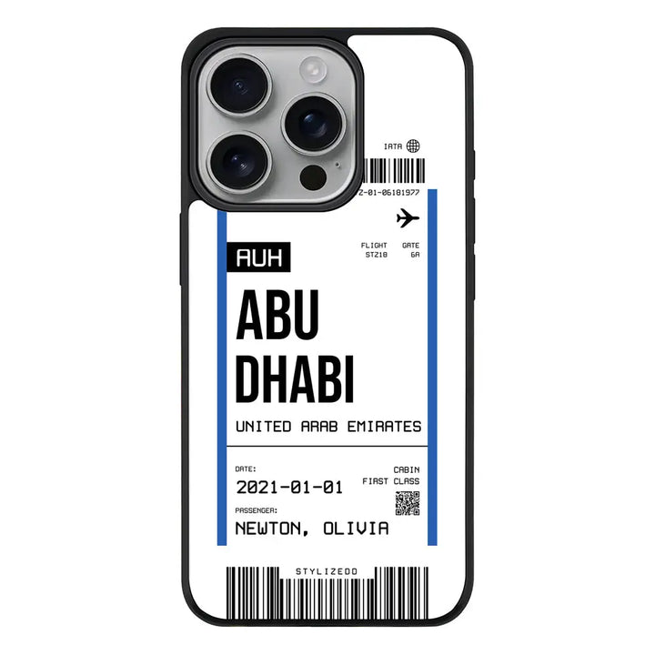 Apple iPhone 16 Pro / Rugged MagSafe Custom Flight Boarding Pass Ticket Phone Case - Stylizedd.com