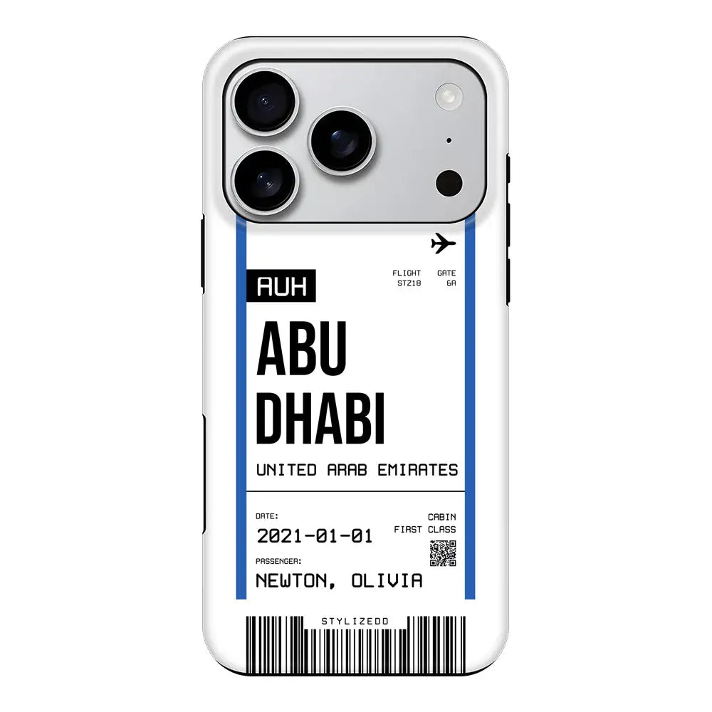 Apple iPhone 17 Pro / Tough MagSafe Custom Flight Boarding Pass Ticket Phone Case - Stylizedd.com