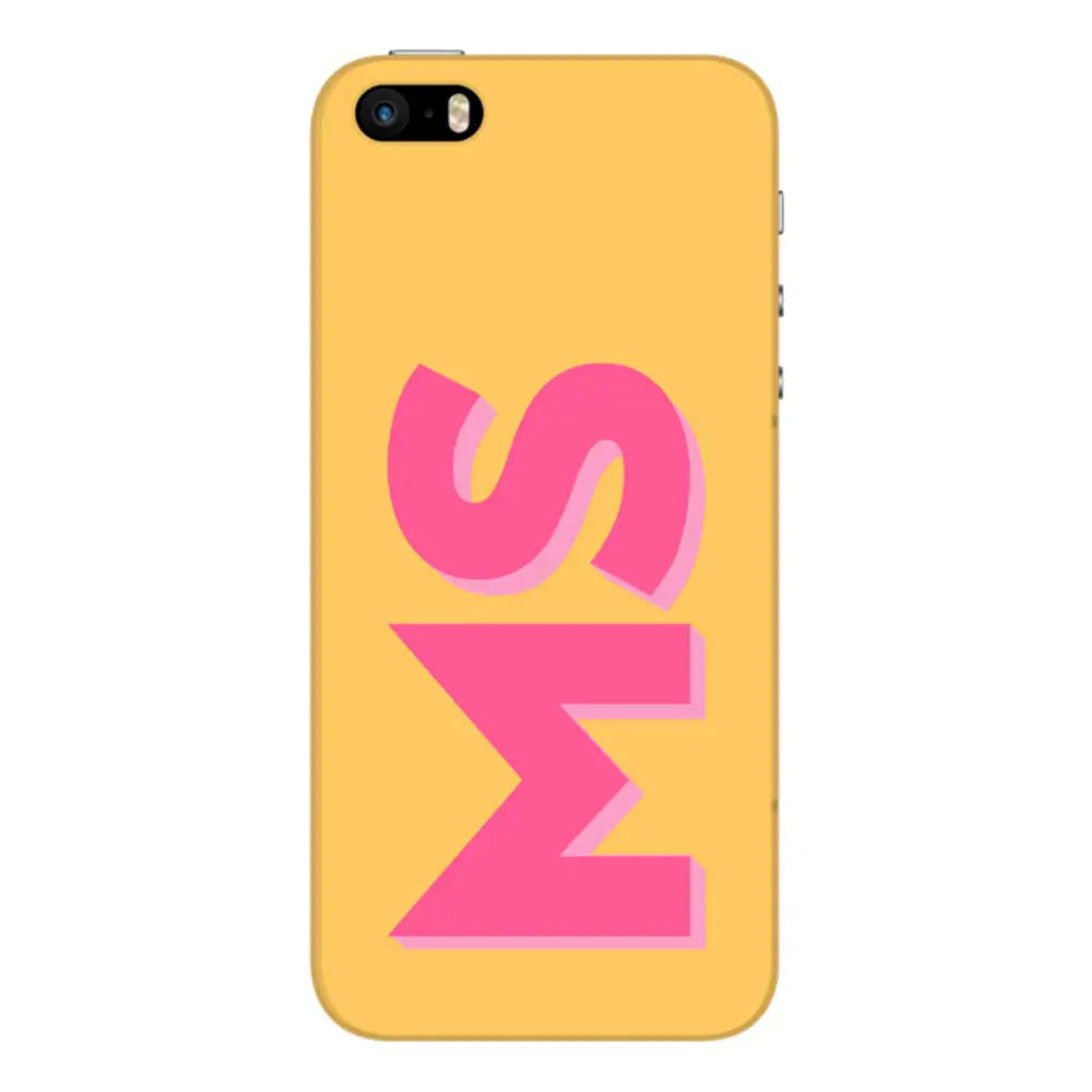 Apple iPhone 5s / 5 / SE / Snap Classic Phone Case Personalized Monogram Initial 3D Shadow Text Phone Case - Stylizedd