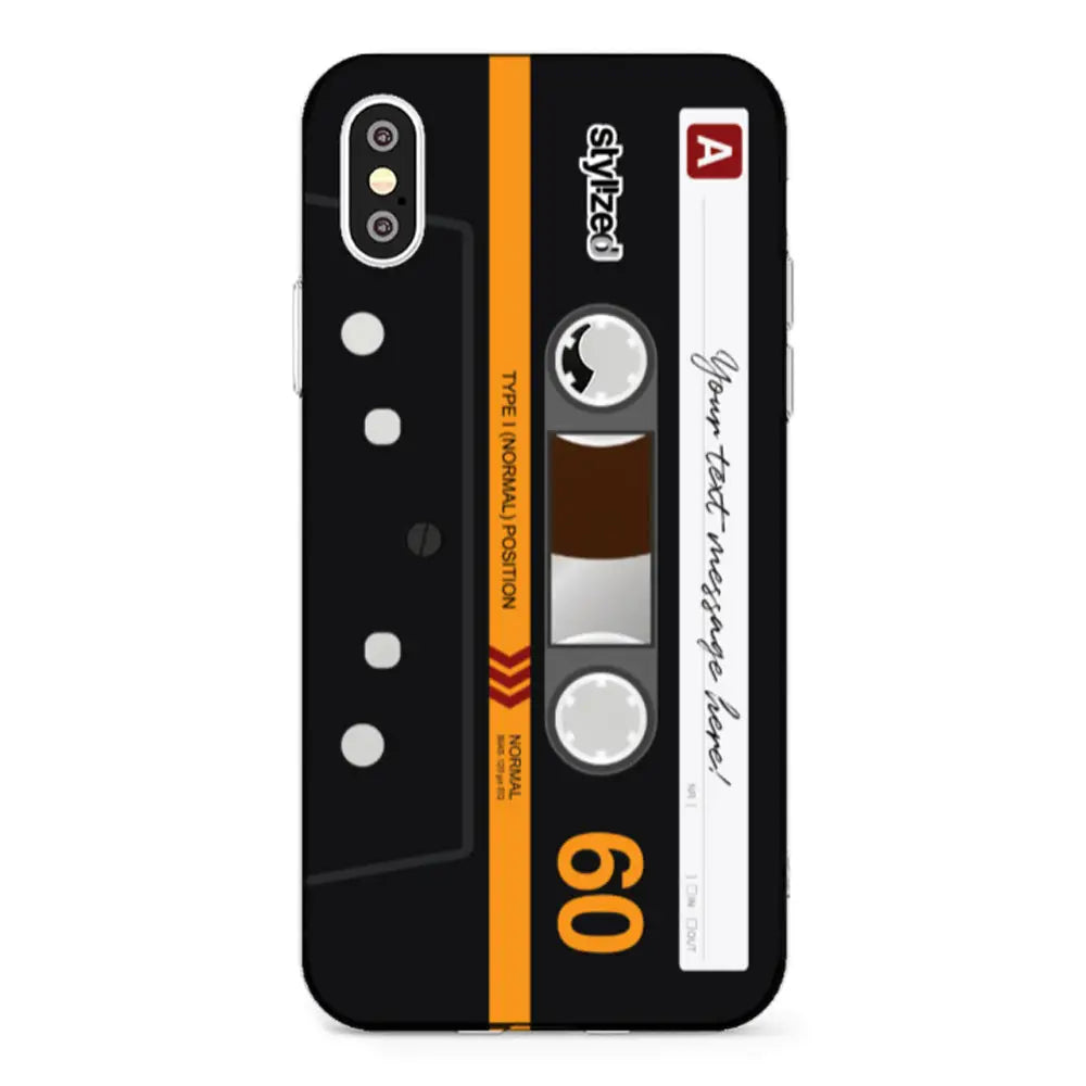 Apple iPhone X / iPhone XS / Clear Classic Phone Case Custom Retro Cassette Tape Phone Case - Stylizedd