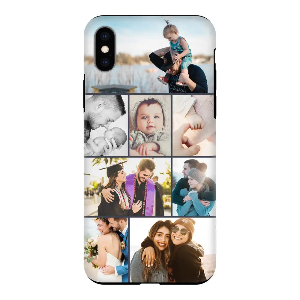 Apple iPhone XS MAX / Tough Pro Phone Case Personalised Photo Collage Grid Phone Case - Stylizedd