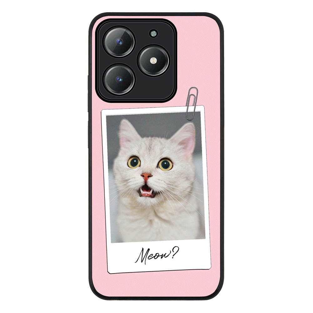 Polaroid Photo Pet Cat Phone Case - Realme - C63 / C61 / Rugged Black - Stylizedd