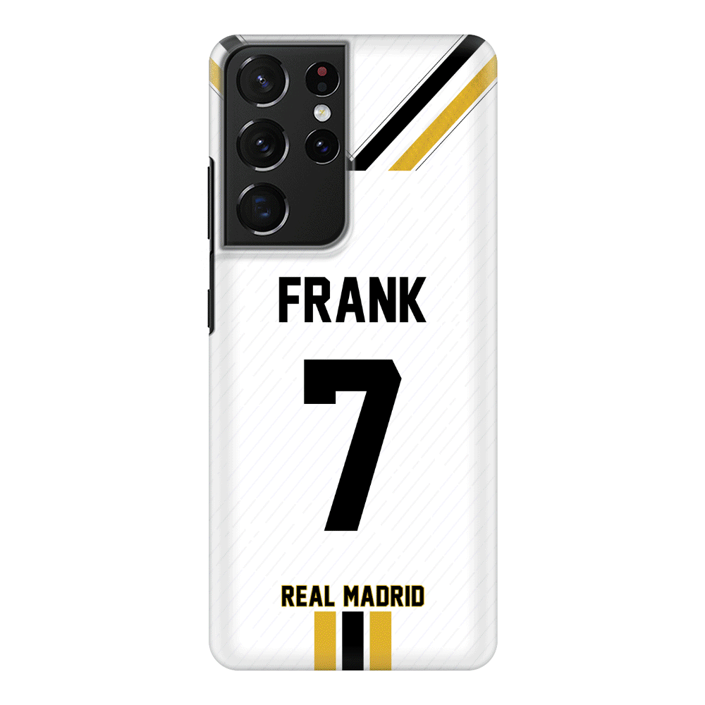 Samsung Galaxy S21 FE 5G / Rugged Black Personalized Football Clubs Jersey Phone Case Custom Name & Number - Samsung S Series - Stylizedd.com