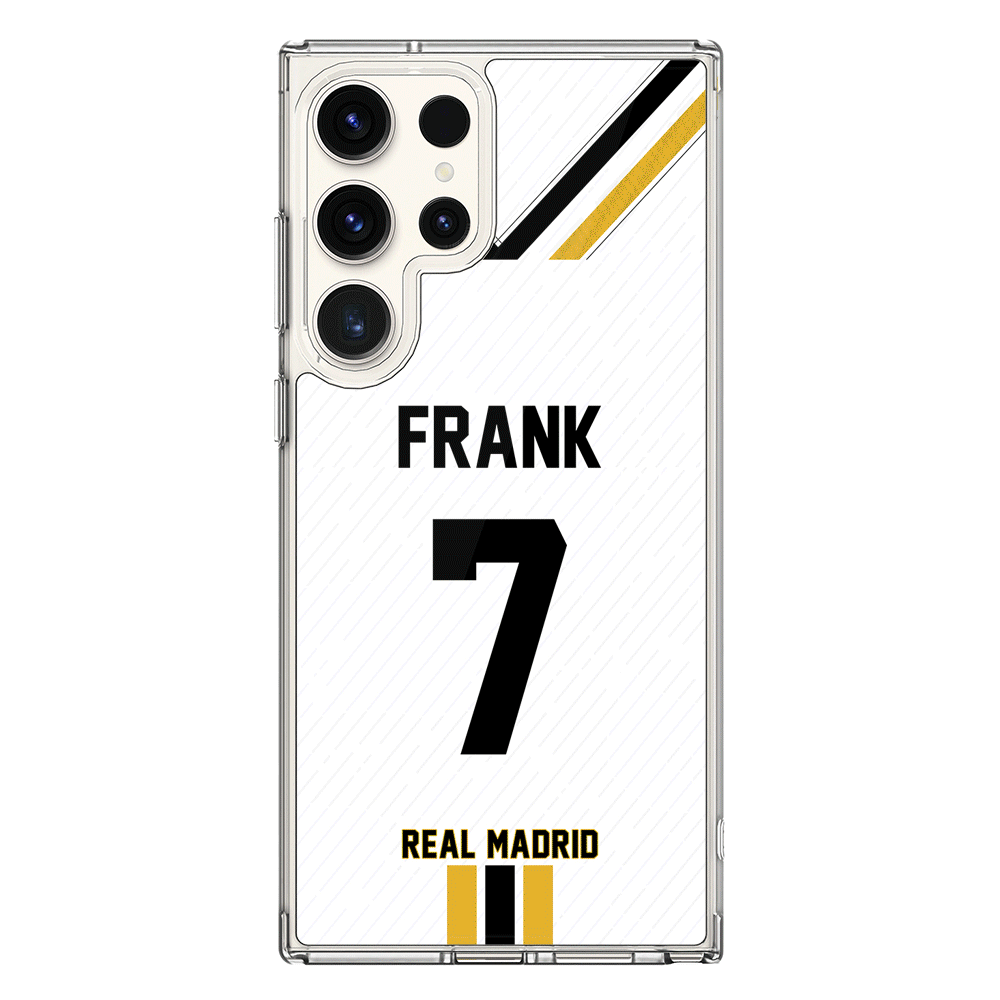 Samsung Galaxy S24 Ultra / Clear Classic Personalized Football Clubs Jersey Phone Case Custom Name & Number - Samsung S Series - Stylizedd.com