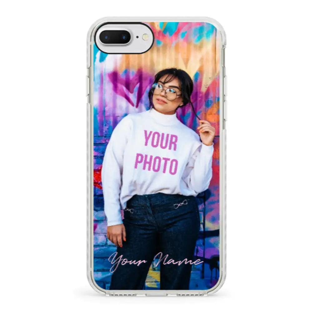 Apple iPhone 7 Plus / 8 Plus / Impact Pro White Phone Case Custom Photo, My Style Phone Case - Stylizedd