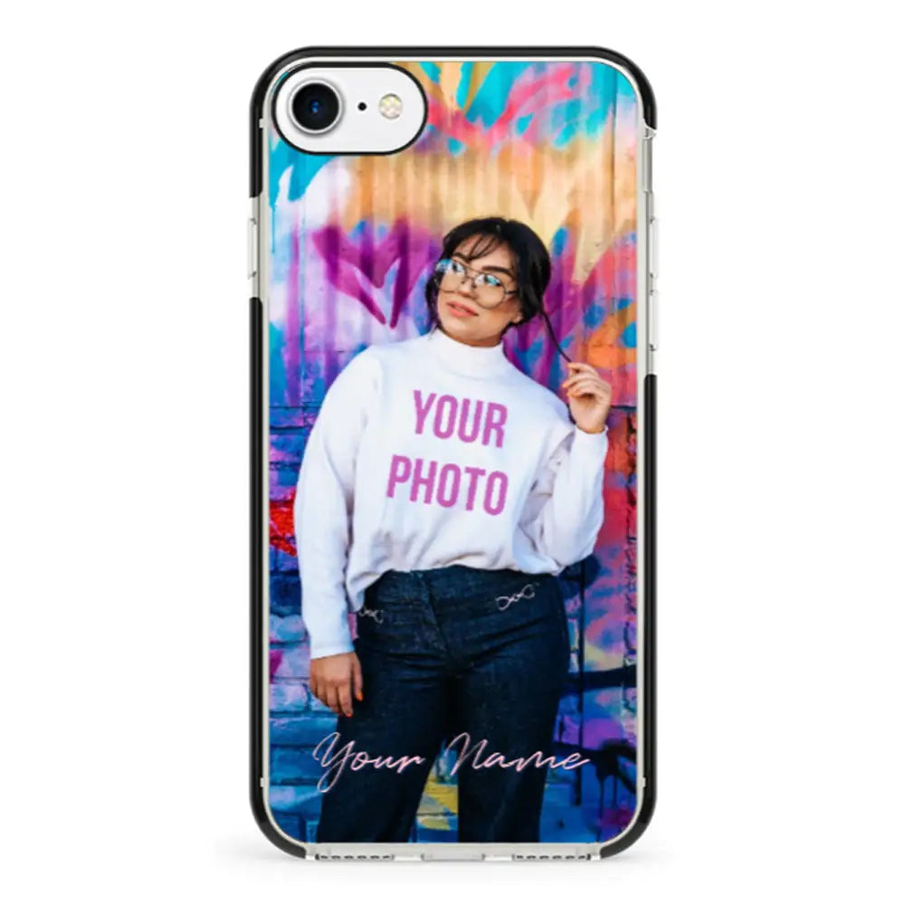 Apple iPhone 7/8/SE (2020) / Impact Pro Black Phone Case Custom Photo, My Style Phone Case - Stylizedd