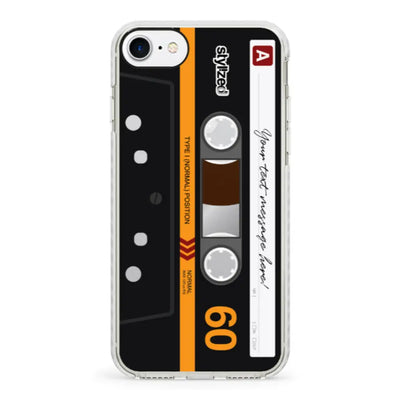 Apple iPhone 7/8/SE (2020) / Impact Pro White Phone Case Custom Retro Cassette Tape Phone Case - Stylizedd