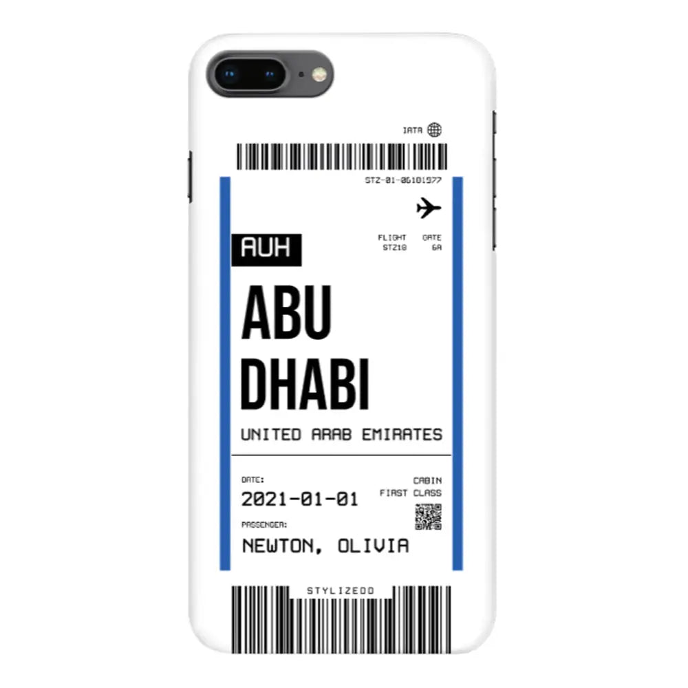 Apple iPhone 7 Plus / 8 Plus / Snap Classic Phone Case Custom Flight Boarding Pass Ticket Phone Case - Stylizedd