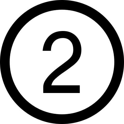 Number 2 in a black circle.