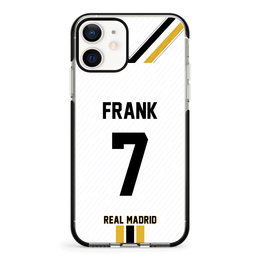 Apple iPhone 12 Mini / Impact Pro Black Phone Case Personalized Football Clubs Jersey Phone Case Custom Name & Number - Stylizedd