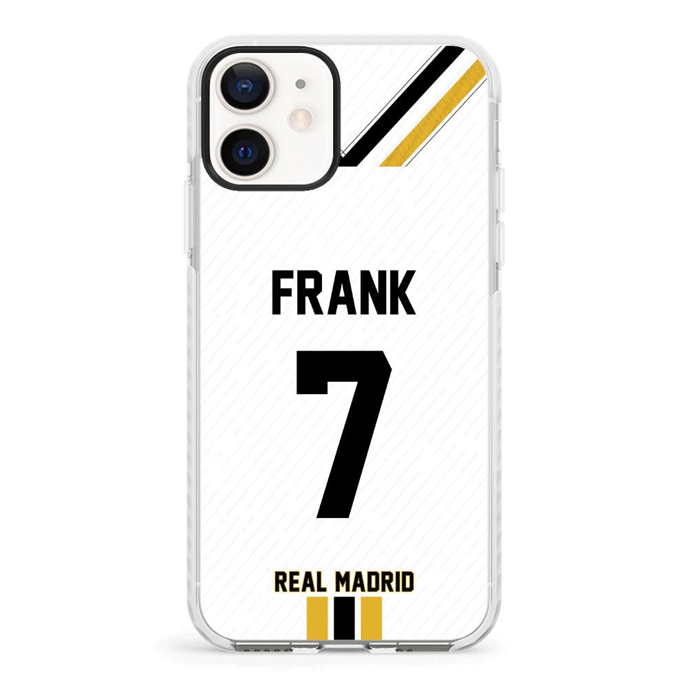 Apple iPhone 12 Mini / Impact Pro White Phone Case Personalized Football Clubs Jersey Phone Case Custom Name & Number - Stylizedd