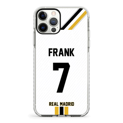 Apple iPhone 12 | 12 Pro / Impact Pro White Phone Case Personalized Football Clubs Jersey Phone Case Custom Name & Number - Stylizedd