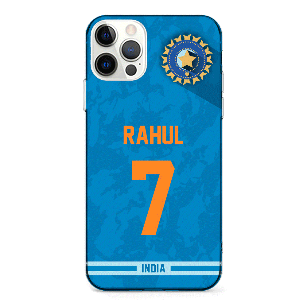 Apple iPhone 12 Pro Max / Clear Classic Phone Case Personalized Cricket Jersey Phone Case Custom Name & Number - Stylizedd