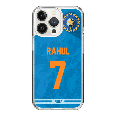 Apple iPhone 15 Pro / Clear Classic Phone Case Personalized Cricket Jersey Phone Case Custom Name & Number - Stylizedd
