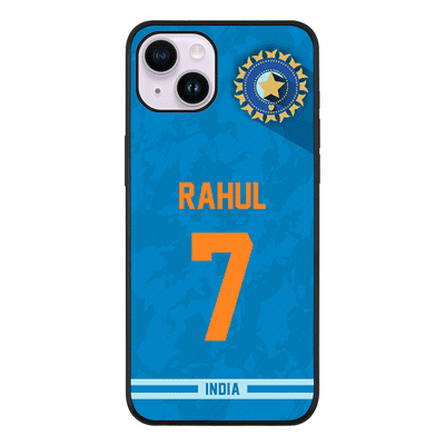 Apple iPhone 14 Plus / Rugged Black Phone Case Personalized Cricket Jersey Phone Case Custom Name & Number - Stylizedd