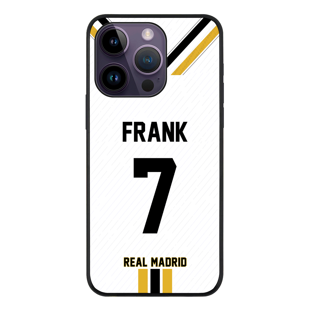 Apple iPhone 14 Pro / Rugged Black Phone Case Personalized Football Clubs Jersey Phone Case Custom Name & Number - Stylizedd