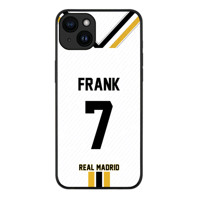 Apple iPhone 15 / Rugged Black Phone Case Personalized Football Clubs Jersey Phone Case Custom Name & Number - Stylizedd