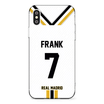 Apple iPhone X / iPhone XS / Clear Classic Phone Case Personalized Football Clubs Jersey Phone Case Custom Name & Number - Stylizedd