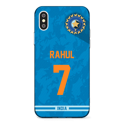 Apple iPhone X / iPhone XS / Clear Classic Phone Case Personalized Cricket Jersey Phone Case Custom Name & Number - Stylizedd