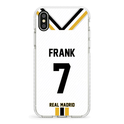 Apple iPhone X / iPhone XS / Impact Pro White Phone Case Personalized Football Clubs Jersey Phone Case Custom Name & Number - Stylizedd