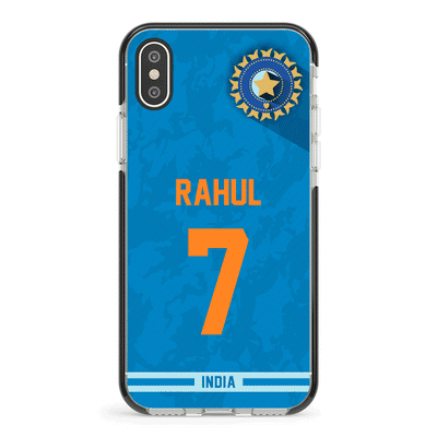 Apple iPhone XR / Impact Pro Black Phone Case Personalized Cricket Jersey Phone Case Custom Name & Number - Stylizedd