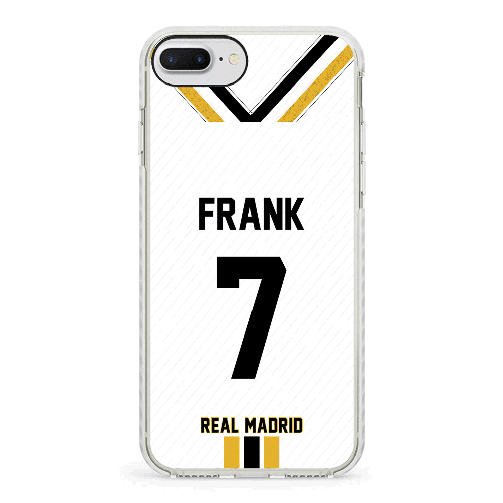 Apple iPhone 7 Plus / 8 Plus / Impact Pro White Phone Case Personalized Football Clubs Jersey Phone Case Custom Name & Number - Stylizedd