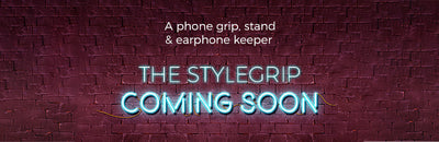 A phone grip, stand and earphone keeper - The StyleGrip is coming soon!